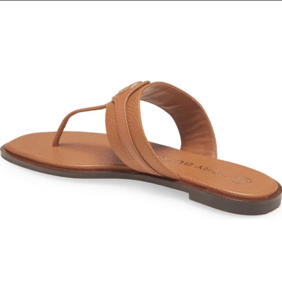 New Tory Burch Carson Thong Welt Flat Sandals - Picture 2 of 4